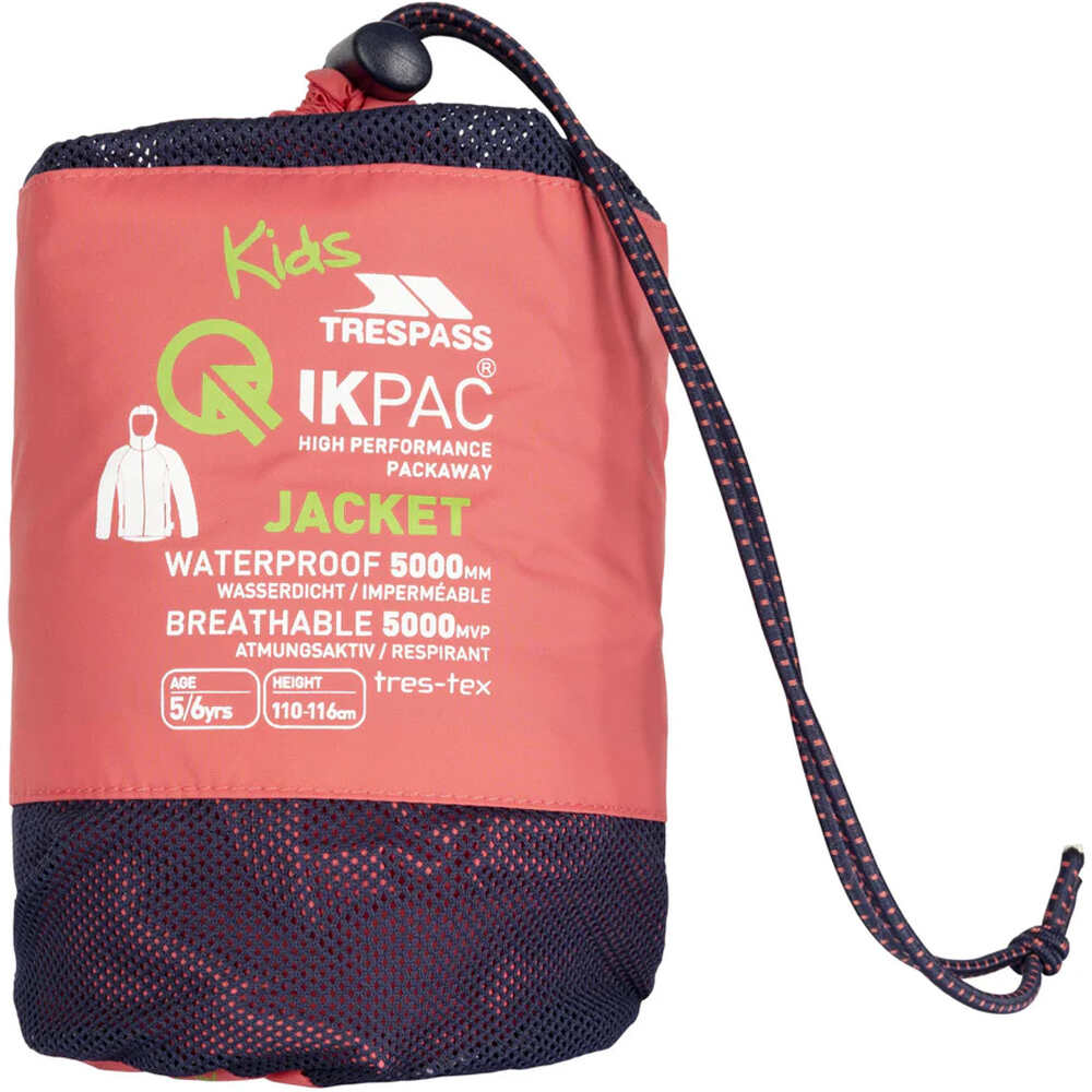 Trespass chubasquero impermeable niño QIKPAC JACKET - UNISEX KIDS PACKAWAY JKT 02