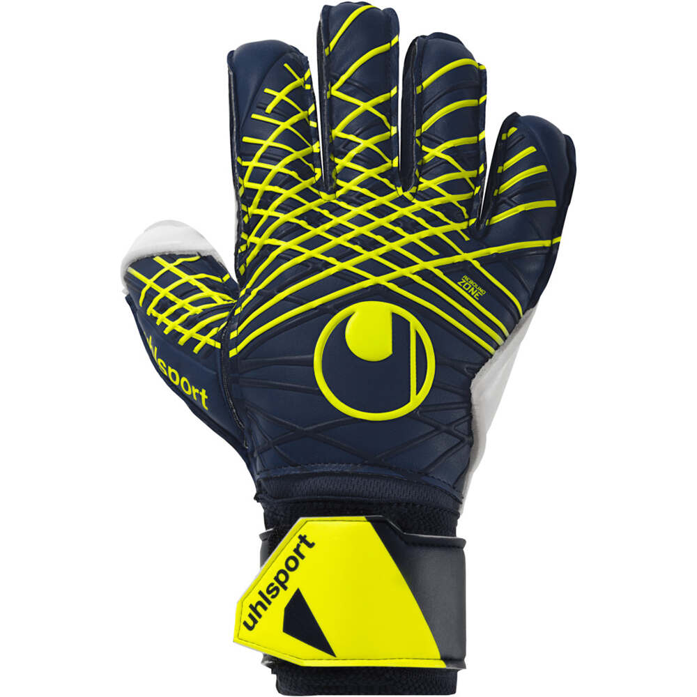 Uhlsport guantes portero infantil PREDICTION SOFT FLEX FRAME JR MNVE vista frontal