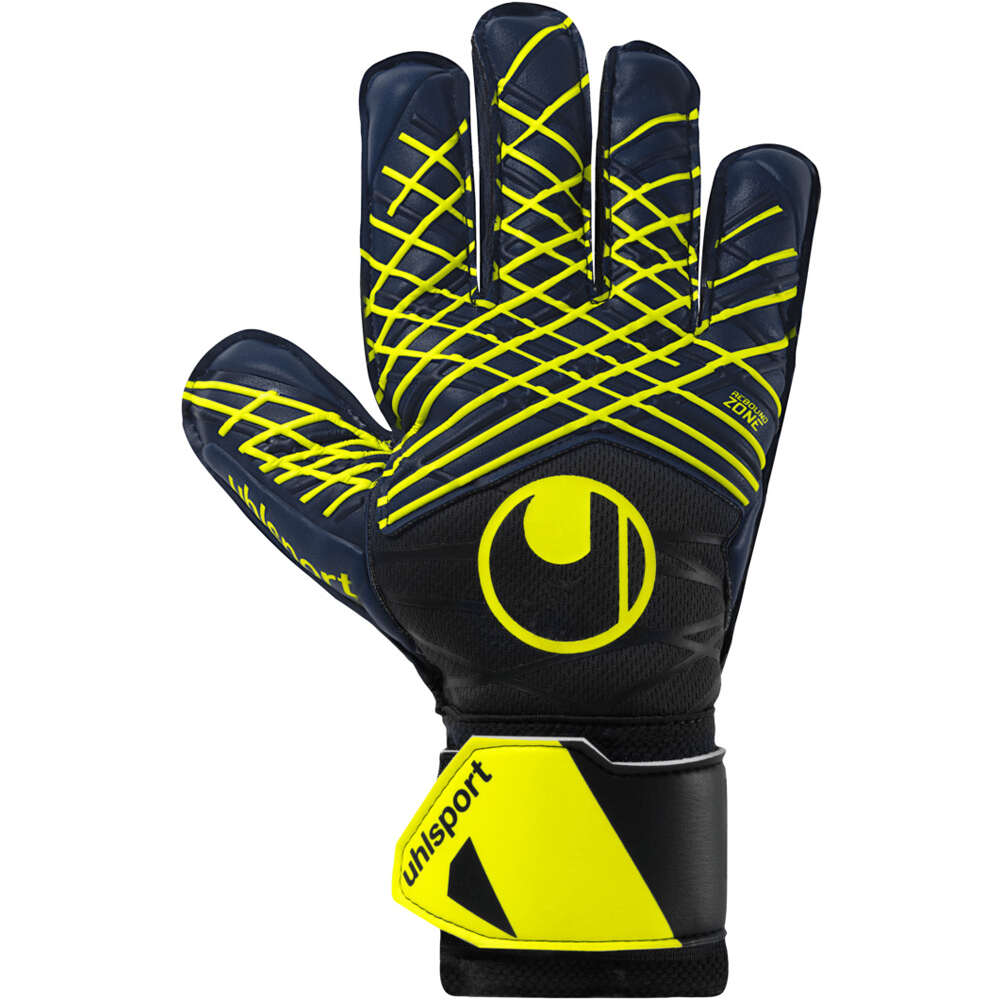 Uhlsport guantes portero infantil PREDICTION SOFT PRO JR MNVE vista frontal