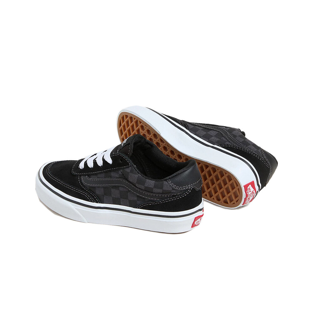 Vans zapatilla moda niño Brooklyn LS CHECKERBOARD lateral interior