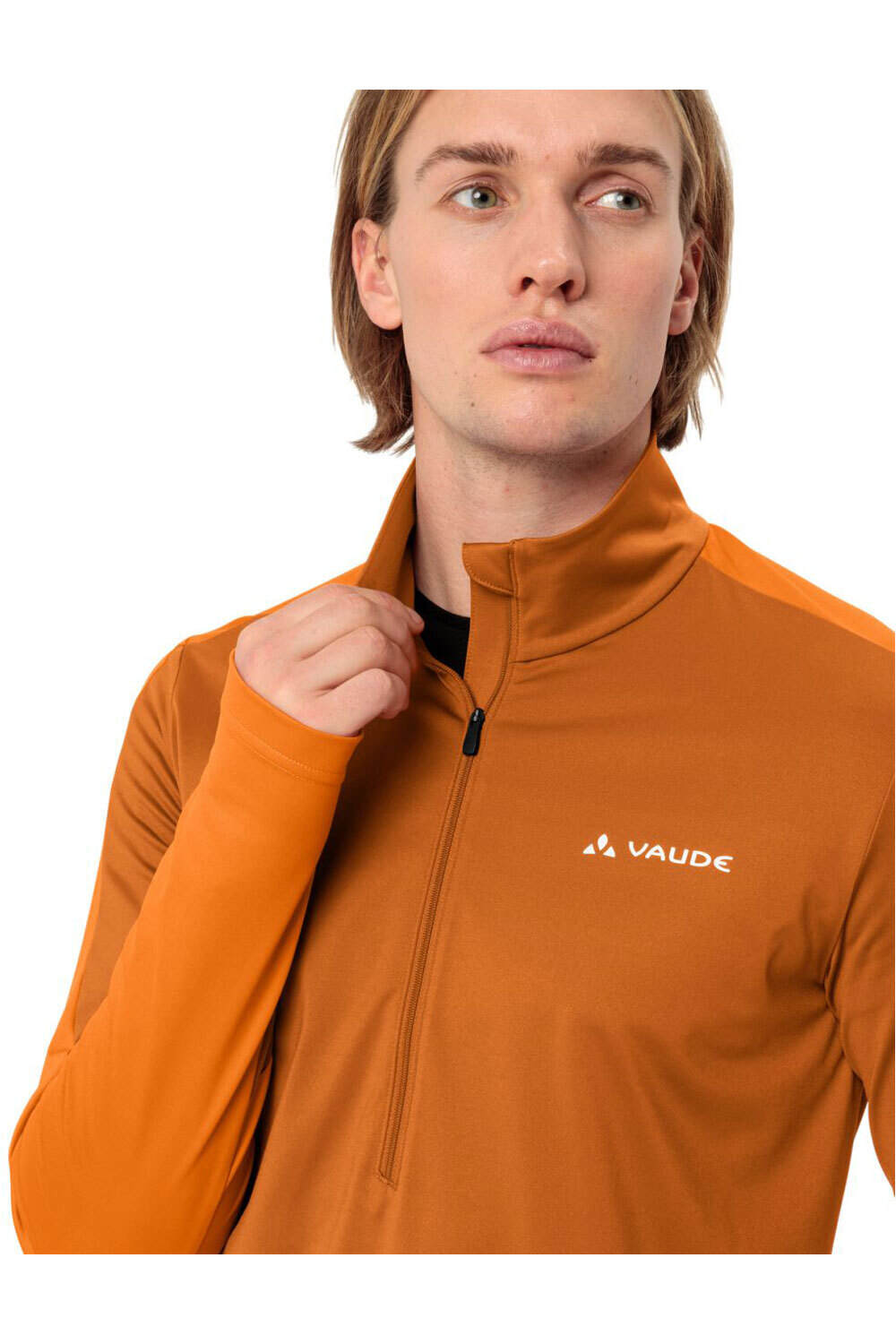 Vaude camiseta montaña manga corta hombre Men's Livigno Halfzip II 03