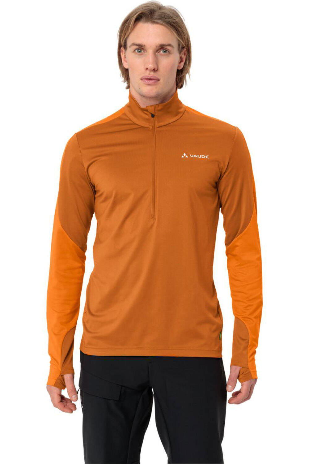 Vaude camiseta montaña manga corta hombre Men's Livigno Halfzip II vista frontal