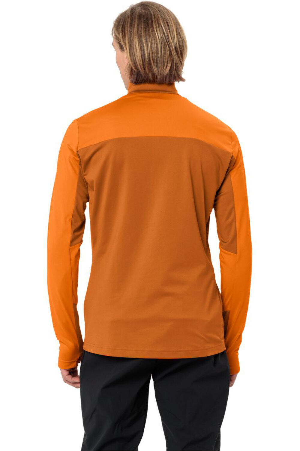 Vaude camiseta montaña manga corta hombre Men's Livigno Halfzip II vista trasera