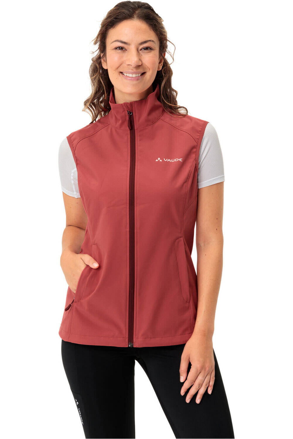 Vaude chaleco outdoor mujer Women's Hurricane Vest III vista frontal