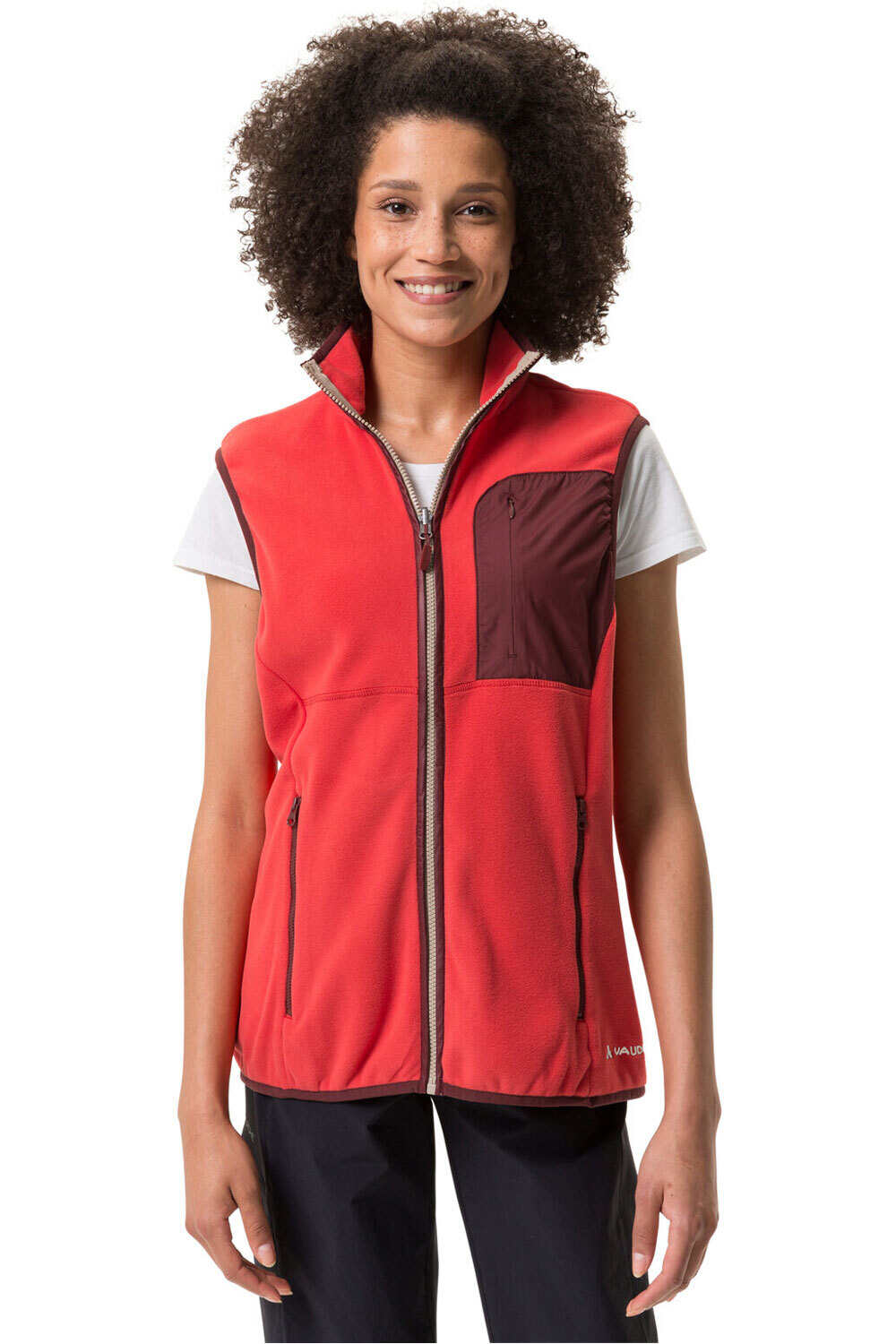 Vaude chaleco outdoor mujer Women's Rosemoor Fleece Vest vista frontal