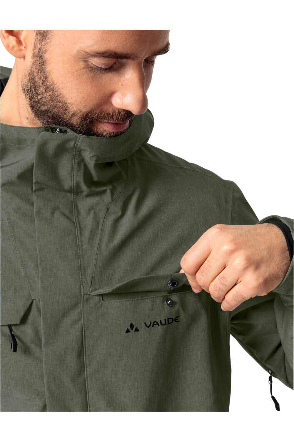 Vaude chaqueta impermeable ciclismo hombre Men's Yaras Warm Rain Jacket vista detalle