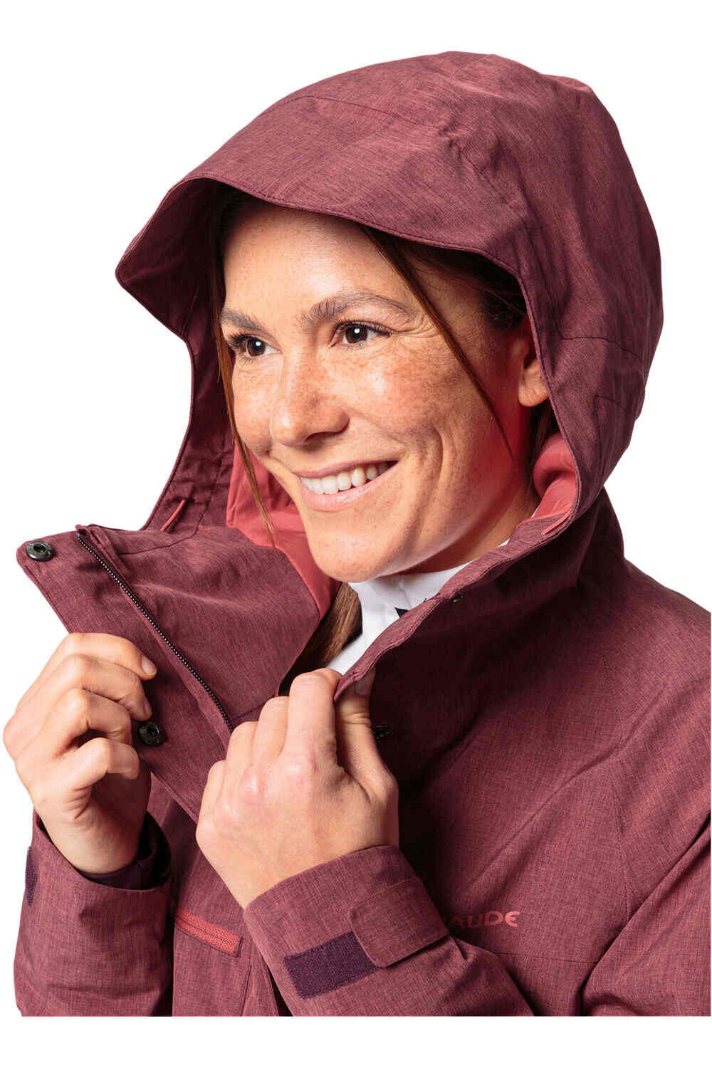 Vaude chaqueta impermeable ciclismo mujer Women's Yaras Warm Rain Jacket vista detalle