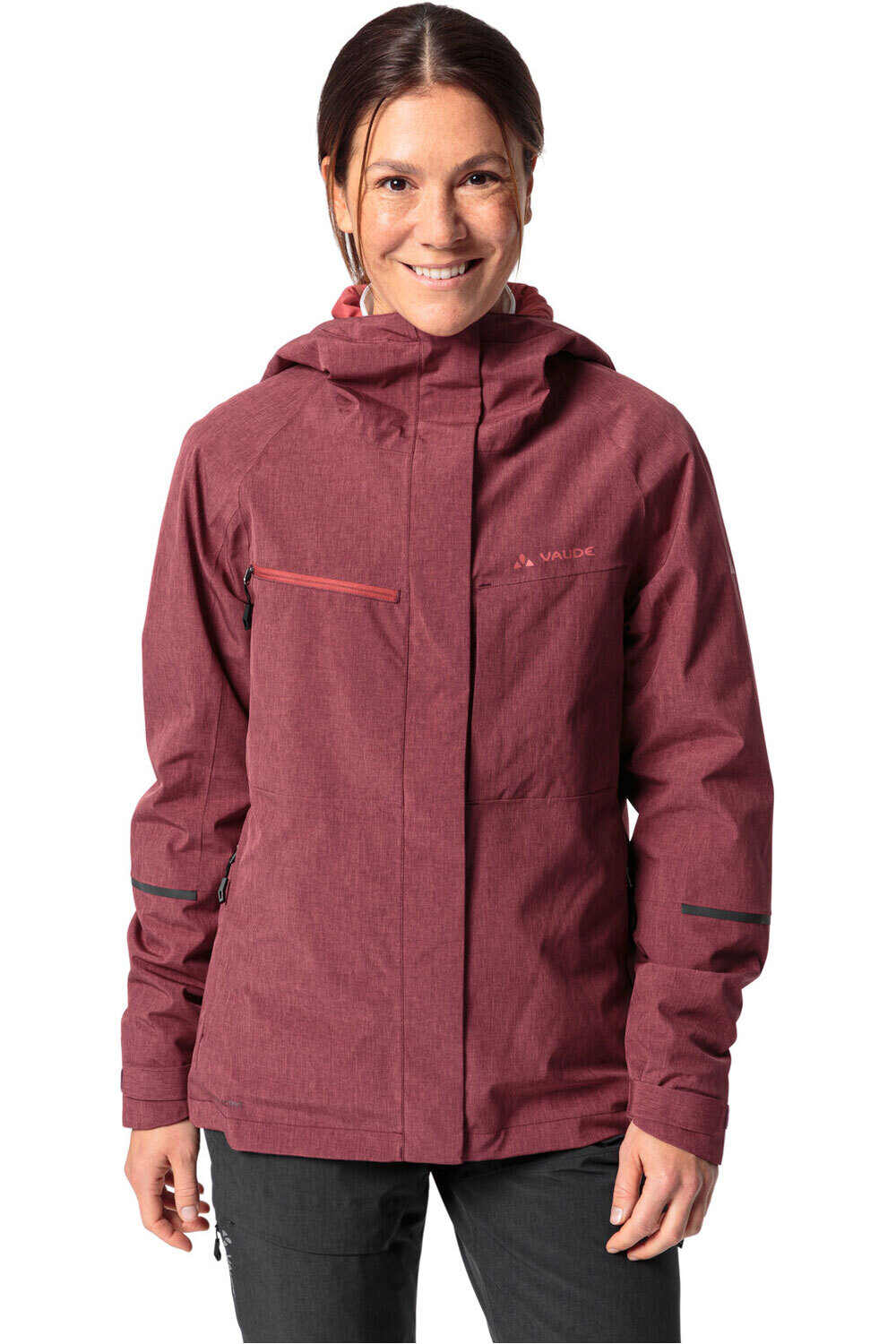 Vaude chaqueta impermeable ciclismo mujer Women's Yaras Warm Rain Jacket vista frontal