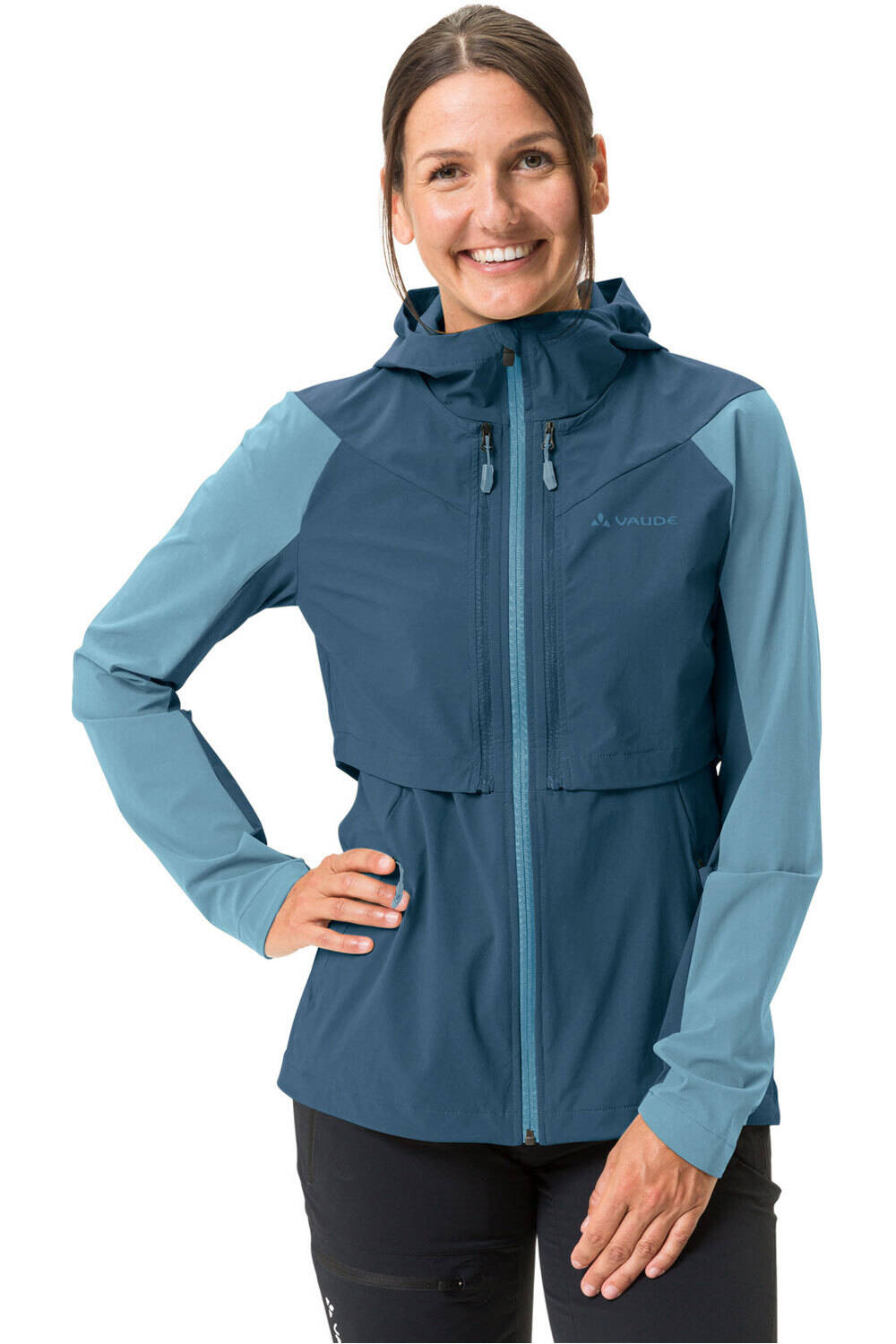 Vaude cortavientos ciclismo mujer Women's Moab ZO Jacket vista frontal