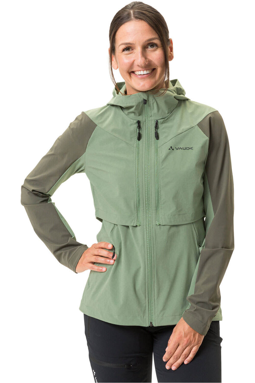 Vaude cortavientos ciclismo mujer Women's Moab ZO Jacket vista frontal