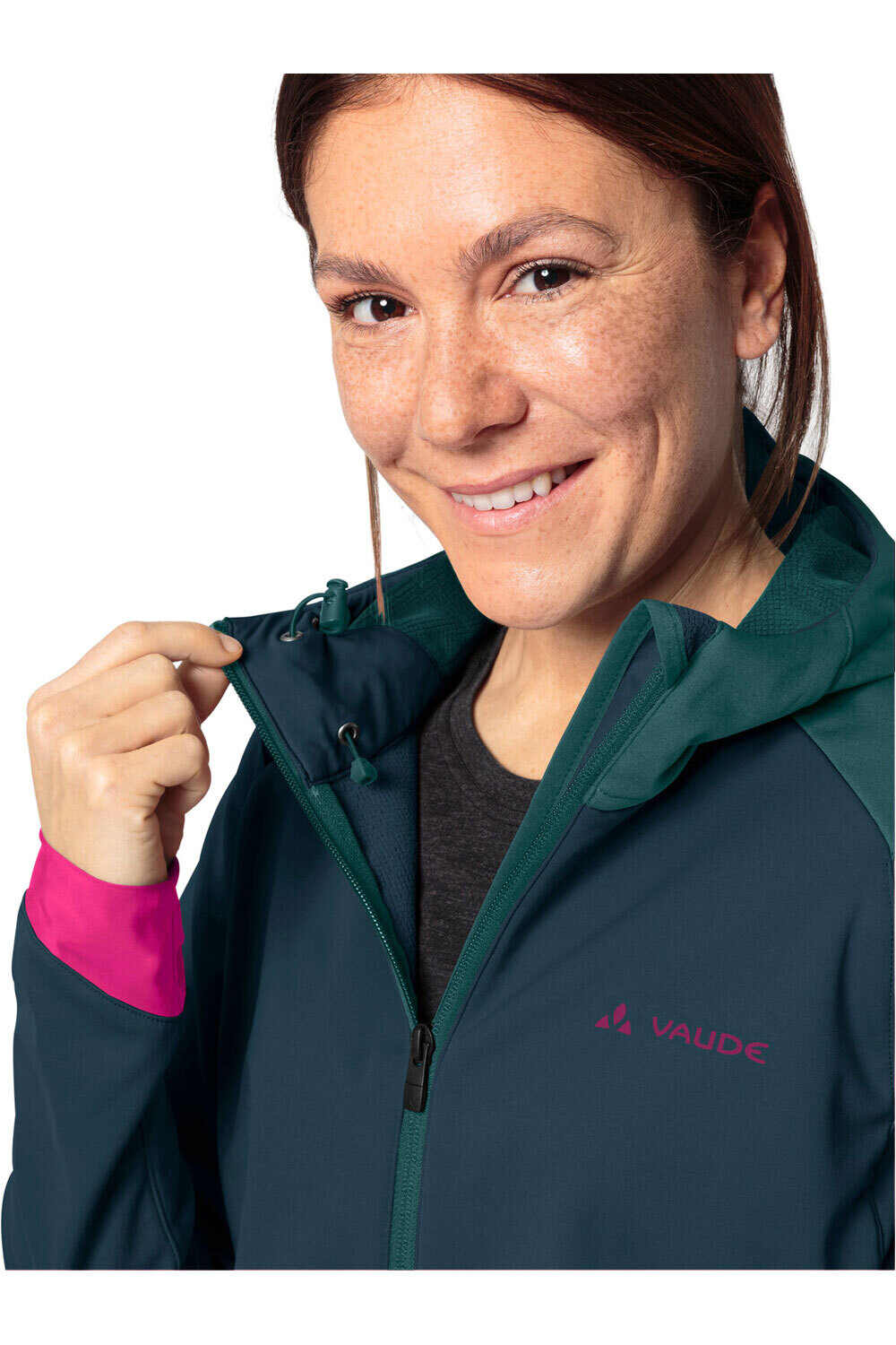 Vaude cortavientos ciclismo mujer Women's Qimsa Softshell Jacket vista detalle