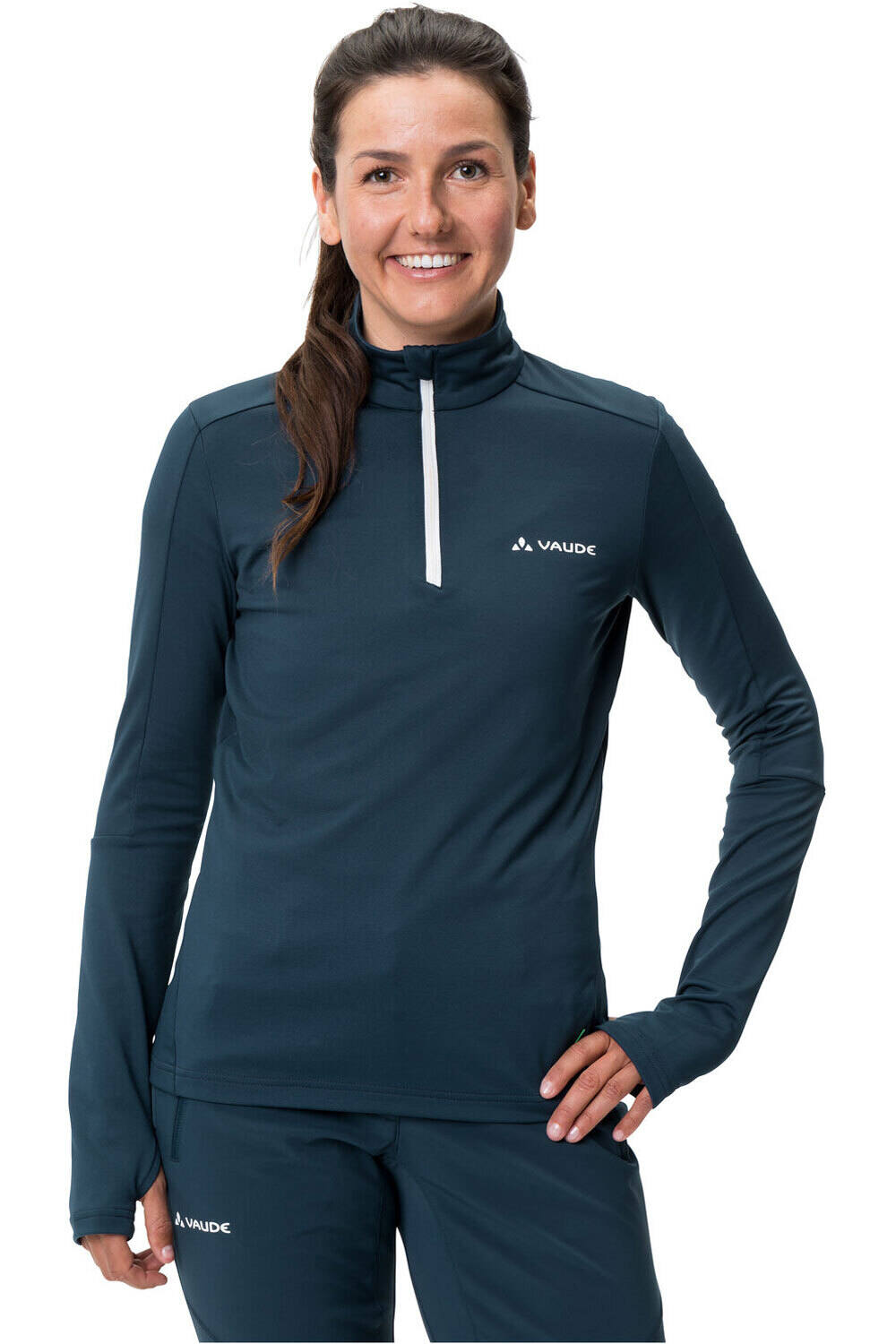 Vaude forro polar mujer Women's Livigno Halfzip II vista frontal