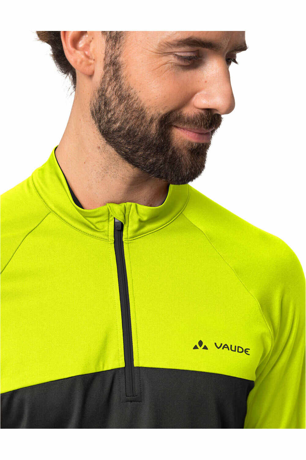 Vaude maillot manga larga hombre Men's Virt QZip LS Shirt II vista detalle