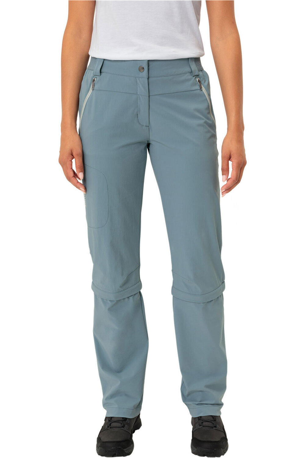 Vaude pantalón montaña mujer Women's Farley Stretch Capri T-Zip Pants III vista frontal