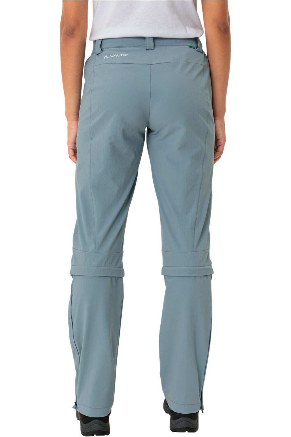 Vaude pantalón montaña mujer Women's Farley Stretch Capri T-Zip Pants III vista trasera