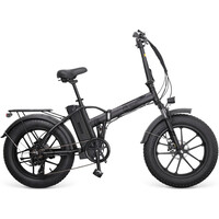 Youin bicicleta paseo Texas II Urban Fat 20BLACK EDITION NE vista frontal