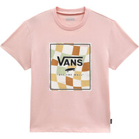 Vans camiseta manga corta niña CHECKER BOX CREW vista frontal