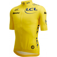 Santini maillot manga corta hombre Overall leader jersey - Tour de France Fan Line vista detalle