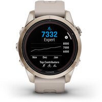 Garmin pulsómetros con gps fenix 7S Pro Saph Solar, Cream Gold SS w 08