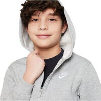 Nike sudadera niño K NSW CLUB FLC HD FZ LS LBR vista detalle