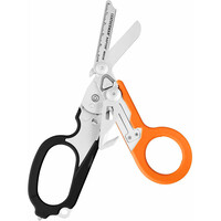 Leatherman multiherramienta Tijera RAPTOR Rescue naranja y negra, fu vista frontal