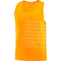 Salomon camisetas trail running tirantes hombre SENSE AERO SINGLET GFX M vista detalle