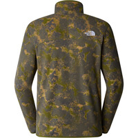 The North Face forro polar hombre M 100 GLACIER PRINTED 1/4 ZIP vista trasera