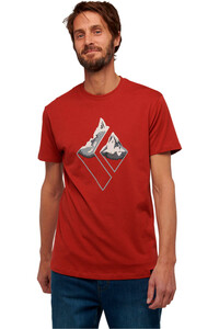 Black Diamond camiseta montaña manga corta hombre MOUNTAIN LOGO SS TEE vista frontal