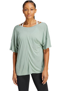 adidas camisetas fitness mujer Yoga Studio Oversized vista frontal