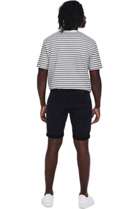 Only&Sons bermudas hombre ONSPLY REG BLK JOG SHT PK 8581 NOOS vista trasera