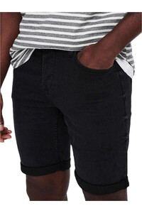 Only&Sons bermudas hombre ONSPLY REG BLK JOG SHT PK 8581 NOOS vista detalle