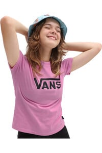 VANS - Camiseta rosa Flying Crew Niña