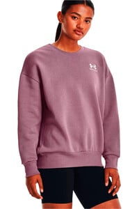 Under Armour sudadera mujer Essential Flc OS Crew vista frontal