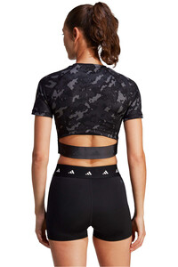 adidas camisetas fitness mujer TF PRINT CRO T vista trasera