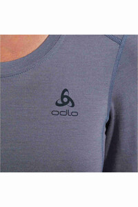 Odlo camiseta térmica manga larga mujer BL TOP crew neck l/s MERINO 200 vista detalle