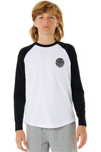 Rip Curl camiseta manga larga niño WETTIE ICON LS TEE -BOY vista frontal