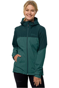 Jack Wolfskin chaqueta impermeable mujer WEILTAL 2L JKT W vista frontal