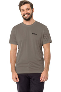 Jack Wolfskin camiseta montaña manga corta hombre HIKING S/S T M vista frontal