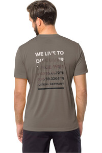 Jack Wolfskin camiseta montaña manga corta hombre HIKING S/S T M vista trasera