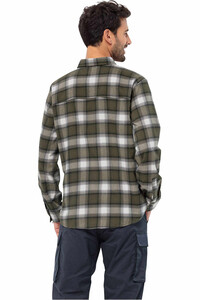 Jack Wolfskin camisa manga larga hombre WANDERWEG SHIRT M vista trasera