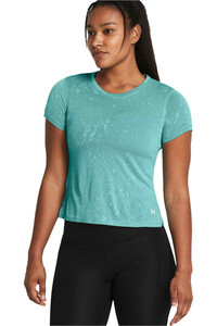 Under Armour camiseta entrenamiento manga corta mujer UA Streaker Splatter SS vista frontal