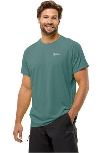 Jack Wolfskin camiseta montaña manga corta hombre PRELIGHT TRAIL T M vista frontal