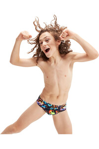 Speedo bañador natación niño Boys 6,5cm Digital Allover Brief vista frontal