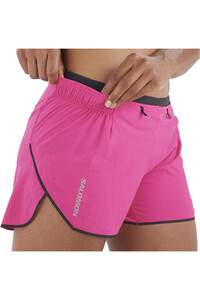 Salomon pantalones cortos trail running mujer SENSE AERO 3'' SHORT W vista detalle