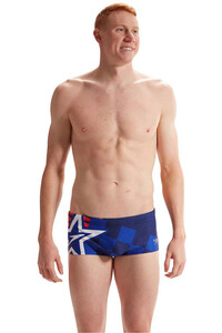 Speedo bañador natación hombre Mens Placement Digital 17cm Brief vista frontal