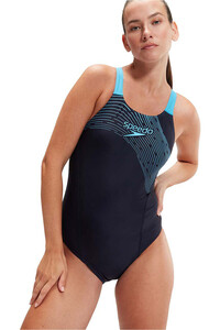 Speedo bañador natación mujer Womens Medley Logo 1 Piece vista frontal