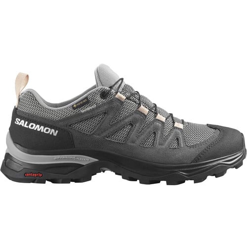 Salomon X Ward Leather Gore-tex gris zapatillas trekking mujer
