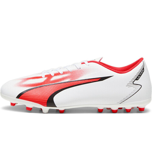 PUMA - Botas de fútbol blancas y rosas Future Play MG Hombre