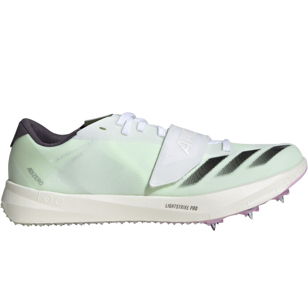 Adidas Adizero TJ/PV cloud white/core black/green spark - Zapatillas de atletismo