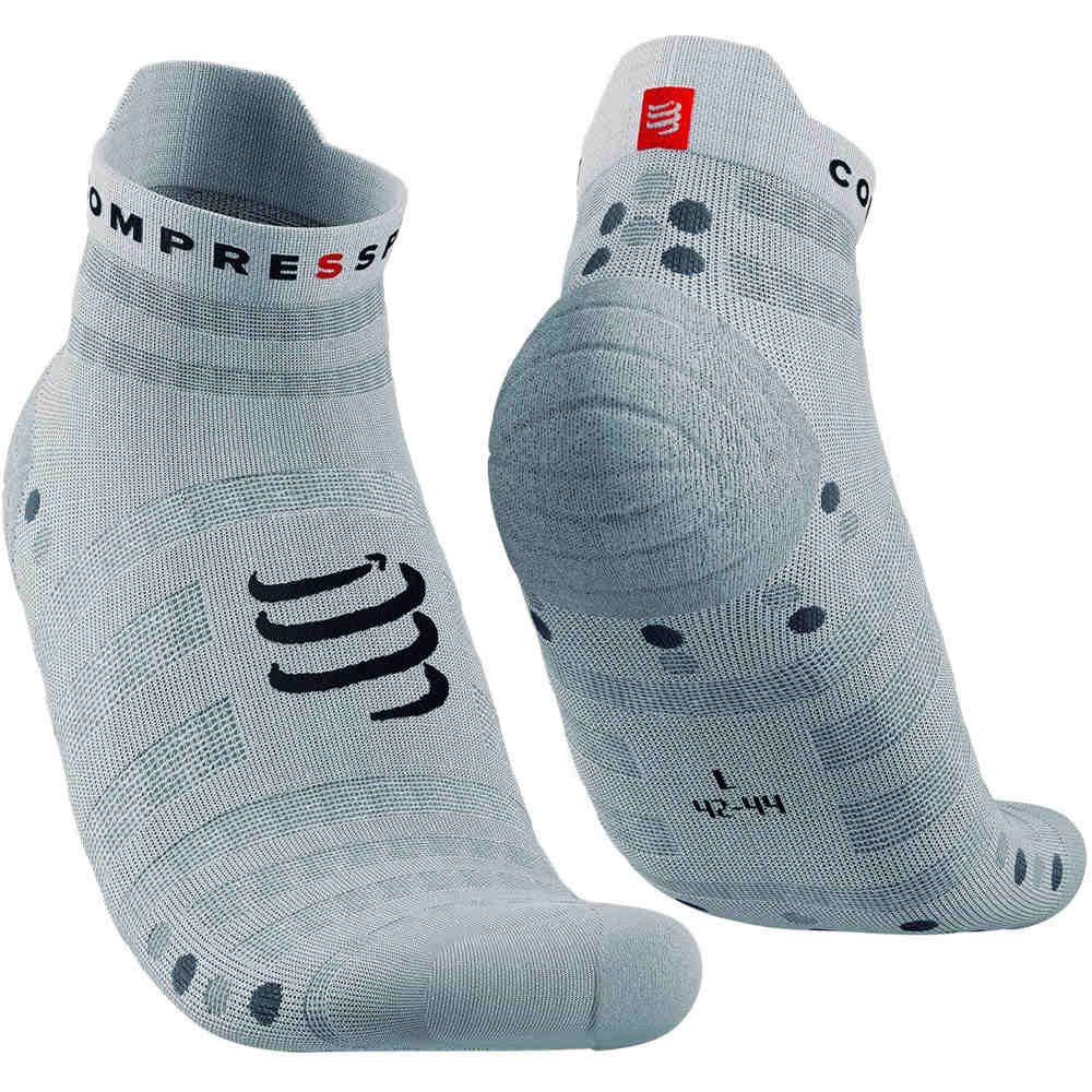 Compressport Pro Racing Socks v4.0 Run Low white/alloy